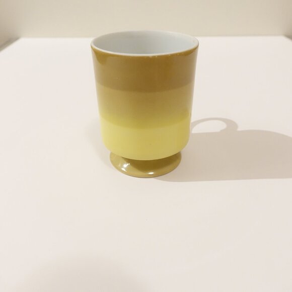 Set of 2 Holt Howard striped pedestal coffee mugs dated 1966 Made in Japan MCM - Picture 4 of 7